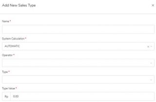 Master Data >> Sales Type – GuestPro Knowledge Base