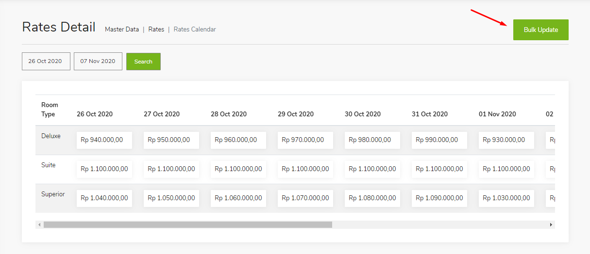 Master Data – Update Rate – GuestPro Knowledge Base