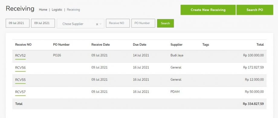 Logistic – Receiving – GuestPro Knowledge Base