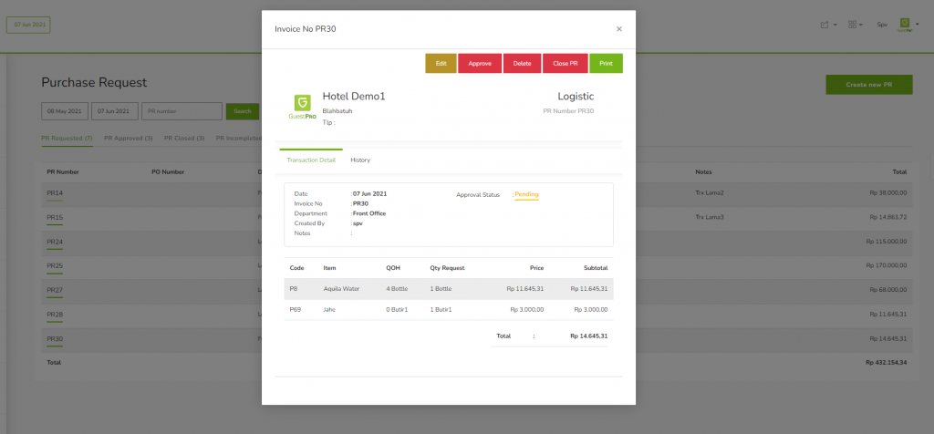 Purchase Request (PR) & Purchase Order (PO) – GuestPro Knowledge Base